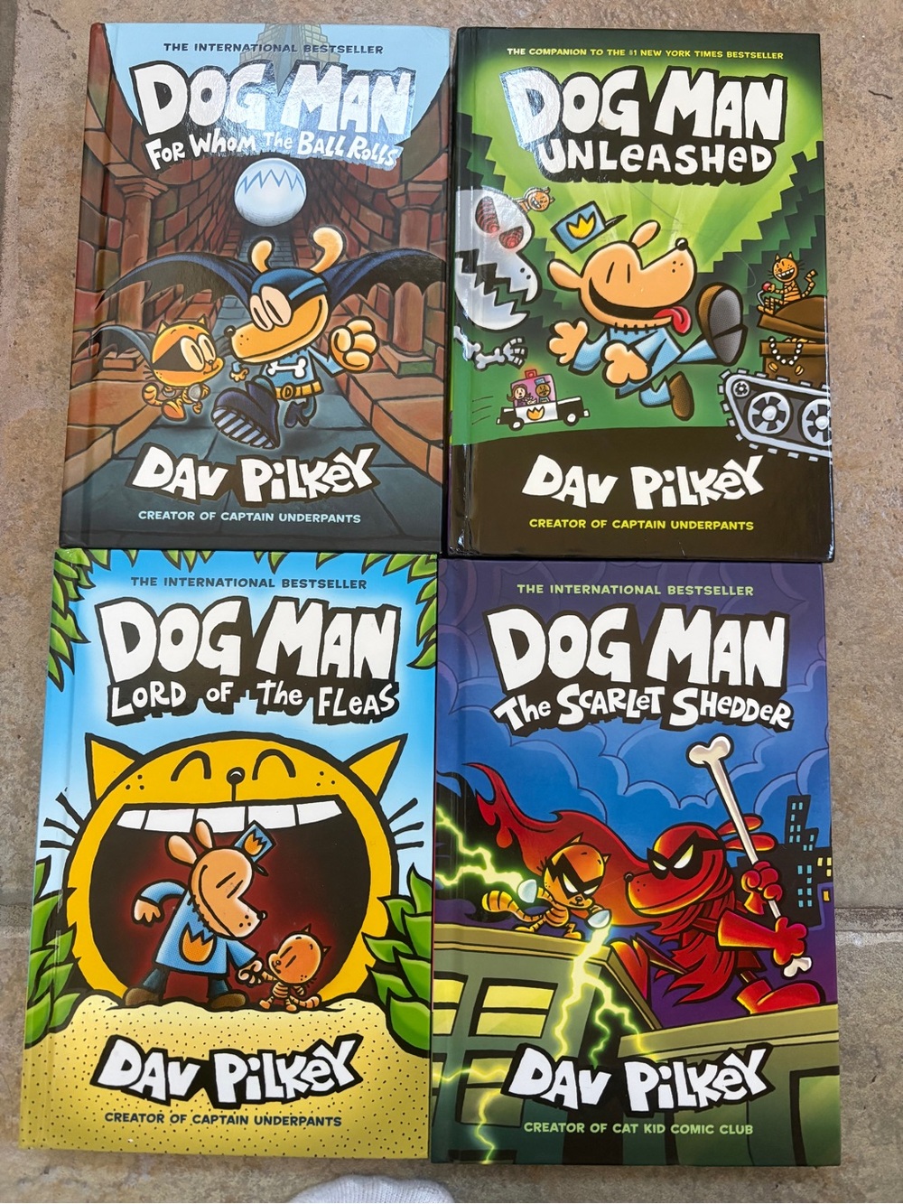 Dog Man 4-Book Set by Dav Pilkey - Hard Cover, like new